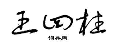 曾庆福王四柱草书个性签名怎么写