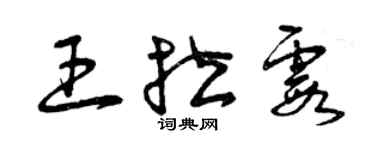 曾庆福王拉霞草书个性签名怎么写