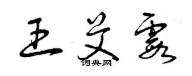 曾庆福王艾霞草书个性签名怎么写