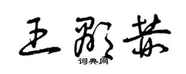 曾庆福王显赫草书个性签名怎么写
