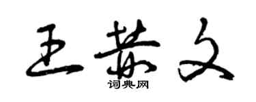 曾庆福王赫文草书个性签名怎么写