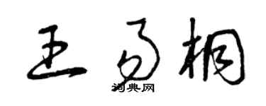 曾庆福王易桐草书个性签名怎么写