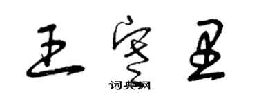 曾庆福王寒里草书个性签名怎么写