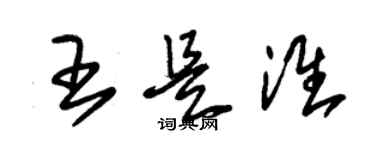 朱锡荣王是淮草书个性签名怎么写