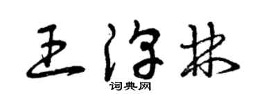 曾庆福王淳林草书个性签名怎么写
