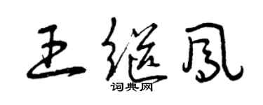 曾庆福王继凤草书个性签名怎么写