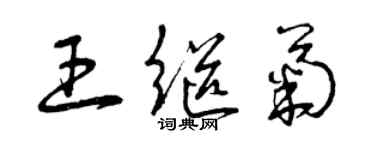 曾庆福王继菊草书个性签名怎么写