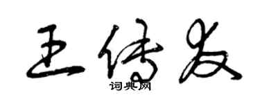 曾庆福王传友草书个性签名怎么写