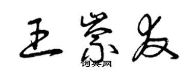 曾庆福王崇友草书个性签名怎么写
