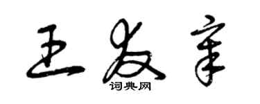曾庆福王友章草书个性签名怎么写