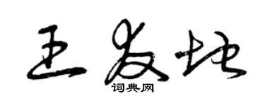 曾庆福王友地草书个性签名怎么写