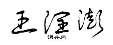 曾庆福王润澎草书个性签名怎么写