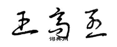 曾庆福王高烈草书个性签名怎么写