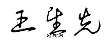 曾庆福王望先草书个性签名怎么写
