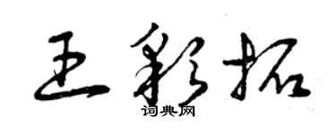 曾庆福王彩拓草书个性签名怎么写