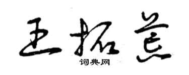 曾庆福王拓荒草书个性签名怎么写