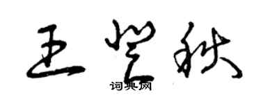 曾庆福王登秋草书个性签名怎么写