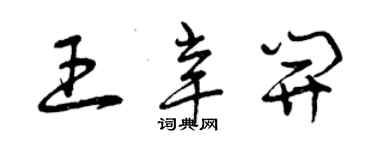 曾庆福王辛开草书个性签名怎么写