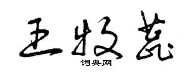 曾庆福王牧蕊草书个性签名怎么写
