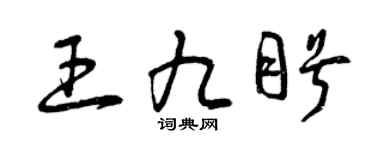 曾庆福王九盼草书个性签名怎么写
