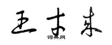 曾庆福王才来草书个性签名怎么写