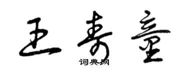 曾庆福王寿童草书个性签名怎么写