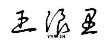 曾庆福王浪里草书个性签名怎么写