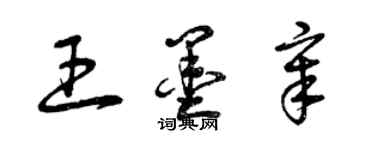 曾庆福王墨章草书个性签名怎么写