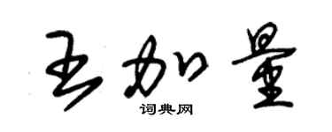 朱锡荣王加量草书个性签名怎么写