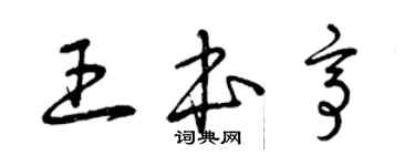 曾庆福王本亭草书个性签名怎么写