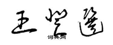 曾庆福王登选草书个性签名怎么写