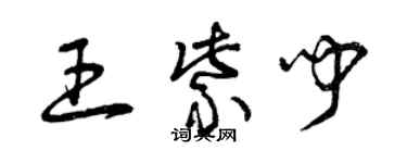 曾庆福王紫闻草书个性签名怎么写