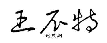 曾庆福王尼特草书个性签名怎么写