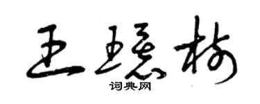 曾庆福王环树草书个性签名怎么写