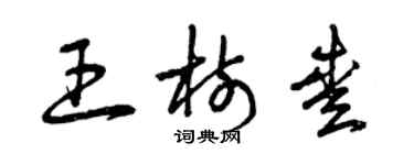 曾庆福王树爱草书个性签名怎么写