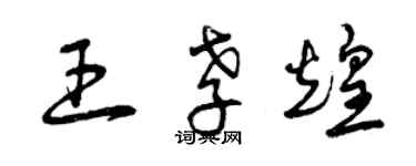 曾庆福王孝煌草书个性签名怎么写