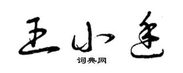 曾庆福王小廷草书个性签名怎么写