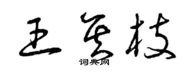 曾庆福王其枝草书个性签名怎么写