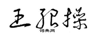曾庆福王绍操草书个性签名怎么写