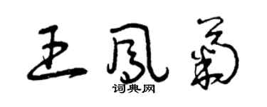 曾庆福王凤菊草书个性签名怎么写