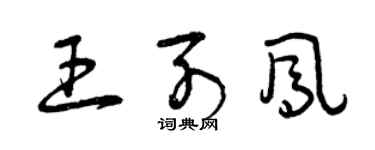 曾庆福王列凤草书个性签名怎么写