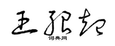 曾庆福王绍起草书个性签名怎么写