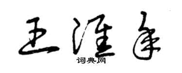 曾庆福王淮年草书个性签名怎么写