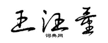 曾庆福王汪量草书个性签名怎么写