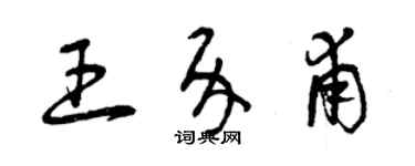 曾庆福王介甫草书个性签名怎么写