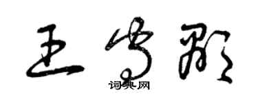 曾庆福王守显草书个性签名怎么写