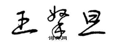 曾庆福王拿旦草书个性签名怎么写