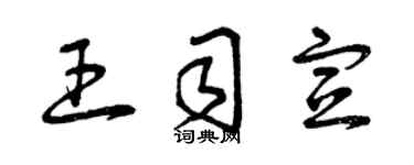 曾庆福王司宣草书个性签名怎么写