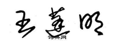 朱锡荣王蓬明草书个性签名怎么写