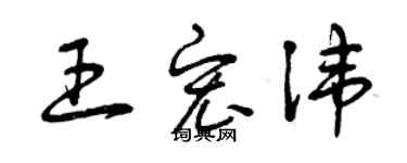 曾庆福王宏讳草书个性签名怎么写